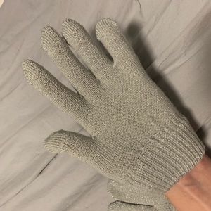 Grey Sparkly Warm Kid Gloves